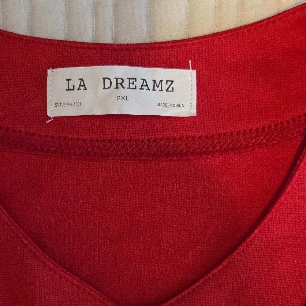 Red Mens Mexico Baseball Jersey 2XL - Picture 2 of 5